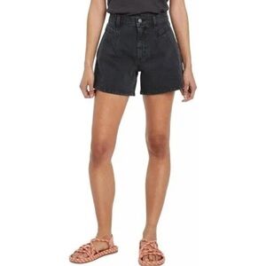 Universal Thread Women's High-Rise A-Line Midi Jean Shorts Black Wash Size 4